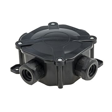 Puszka natynkowa hermetyczna z zaciskami i dławikami 5x4mm IP67 75x75x33 czarna PAWBOL A.0035C