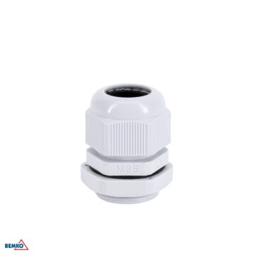 Dławik kablowy dławica metryczna z przeciwnakrętką 13-18mm IP68 szary M-25 20szt. Bemko E45-M-25-S/1