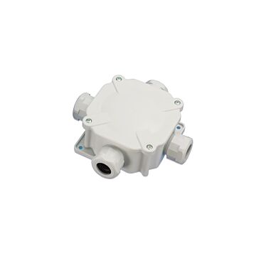 Puszka natynkowa hermetyczna z zaciskami i dławikami 5x4mm IP67 75x75x33 biała PAWBOL A.0035
