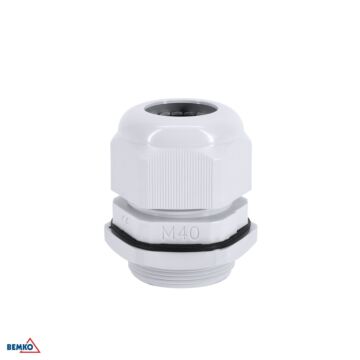 Dławik kablowy dławica metryczna z przeciwnakrętką 24-30mm IP68 szary M-40 10szt. Bemko E45-M-40-S/1