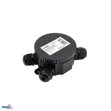 Puszka natynkowa hermetyczna z dławikami IP66 czarna Bemko E04-HP4-M16-IP66