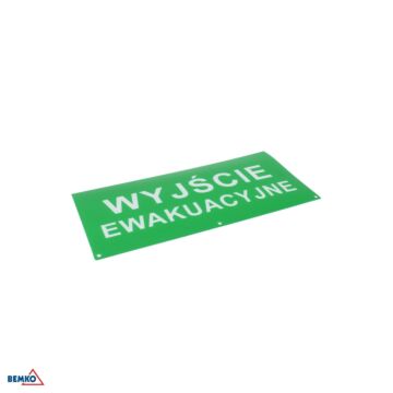 Piktogram ewakuacyjny do oprawy Maler "WYJŚCIE EWAKUACYJNE" 324x158 Luxmena C91-MLR-PKT-WEW