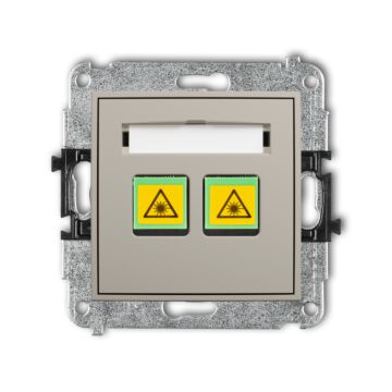Gniazdo światłowodowe/optyczne podwójne taupe Karlik ICON 60IGOP-2
