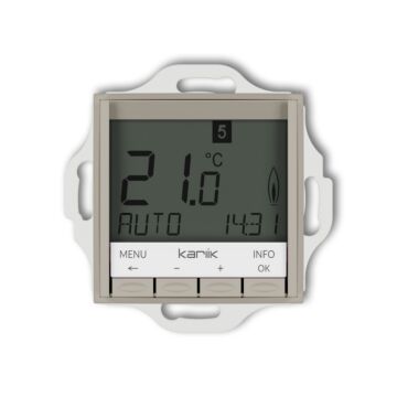 Regulator temperatury tygodniowy (podświetlenie białe) taupe Karlik ICON 60IRT-3.1