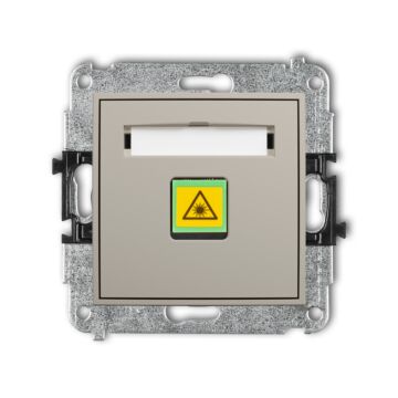 Gniazdo światłowodowe/optyczne pojedyncze taupe Karlik MINI 60MGOP-1