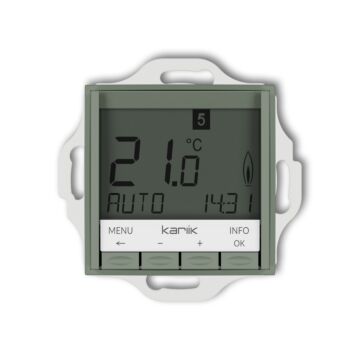 Regulator temperatury tygodniowy (podświetlenie białe) szałwiowy Karlik ICON 61IRT-3.2
