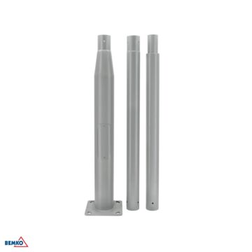 Słup oświetleniowy składany 3m 160x160mm fi60mm szary Bemko C84-SSO-S3M-160-060-DG