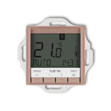 Regulator temperatury tygodniowy (podświetlenie białe) łososiowy Karlik ICON 62IRT-3.1