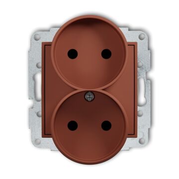 Gniazdo podwójne Karlik 63IGPR-2p