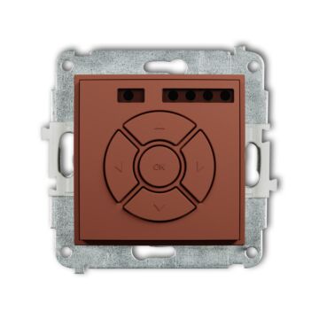 Sterownik rolet podtynkowy (przycisk centralny) terakota Karlik MINI 63MSR-6