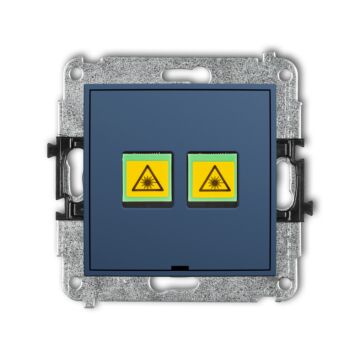 Gniazdo światłowodowe/optyczne podwójne navy blue Karlik ICON 64IGOPBO-2