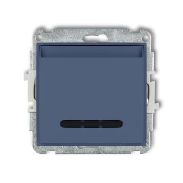 Włącznik hotelowy pojedynczy z podświetleniem (białe) navy blue Karlik ICON 64ISH-1.1