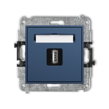 Gniazdo USB pojedyncze USB A navy blue Karlik MINI 64MGUSB-1