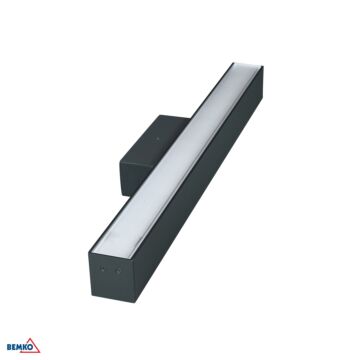 Oprawa ścienna LED QUALIS kinkiet 30W 4000K 2100lm grafit Luxmena C27-QLS-K56A-15B-840B-7016A-1A