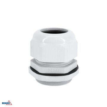 Dławik kablowy dławica metryczna z przeciwnakrętką 30-39mm IP68 szary M-50 10szt. Bemko E45-M-50-S/1