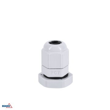 Dławik kablowy dławica z przeciwnakrętką 3.5-6mm IP68 szary PG-7 100szt. Bemko E45-DK-PG-7-S/1