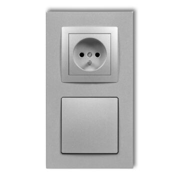Gniazdo ssące z gniazdem elektrycznym Karlik 7DGV-2