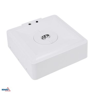 Oprawa awaryjna LED natynkowa SKALER 3W 6000K 161lm 1h IP40 biała Luxmena C91-SKL-S-3SC-AT1H-CNBOP