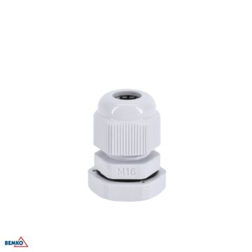 Dławik kablowy dławica metryczna z przeciwnakrętką 6-10mm IP68 szary M-16 25szt. Bemko E45-M-16-S/1