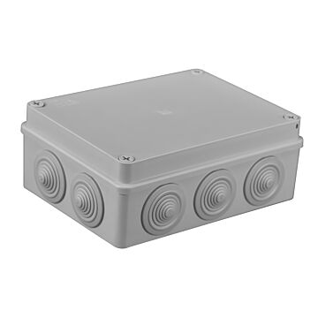 Puszka natynkowa hermetyczna z dławikami IP66 190x140x70 szara PAWBOL S-BOX406