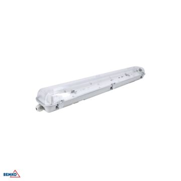 Oprawa hermetyczna EMPTY do świetlówek tub LED 2xT8/G13 18W IP65 60cm szara Bemko C11-OHT-060-2KP