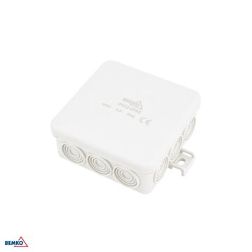 Puszka natynkowa hermetyczna IP55 85x85x36,5 jasnoszara Bemko E04-PI12-IP55