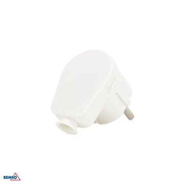 Wtyczka kątowa do gniazdka rozbieralna UNI-SCHUKO biała Bemko B22-HS-P01C-WH