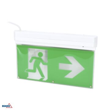 Oprawa awaryjna ewakuacyjna LED n/t MALER 2W 6000K 21lm 3h IP20 Luxmena C91-MLR-2NT-AT3H-CNBOP