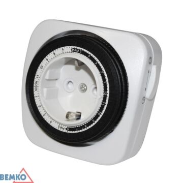 Programator czasowy mechaniczny dobowy zegar sterujący Schuko 16A 230V Bemko B62-TSMD20