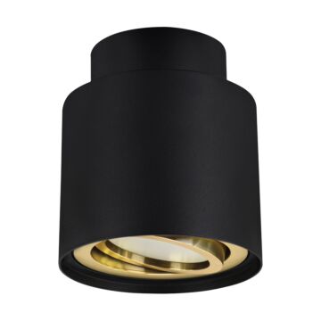 Oprawa downlight natynkowa HARIET GU10 lampa okrągła tuba 35W czarny/złoty STRUHM 04593