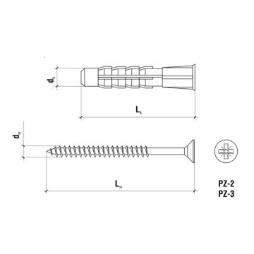 Kołek rozporowy z wkrętem WkrętMet KW-08060
