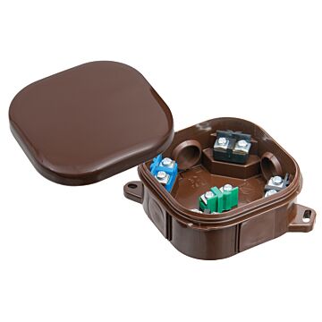 Puszka natynkowa hermetyczna z zaciskami 5x4mm IP54 92x92x44 brązowa PAWBOL A.0020BR