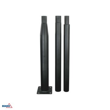Słup oświetleniowy składany 3m 160x160mm fi60mm czarny Bemko C84-SSO-S3M-160-060-BL