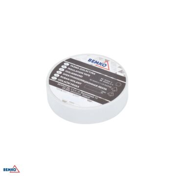 Taśma izolacyjna PVC 15x10 biała Bemko E30-PVC1510WH