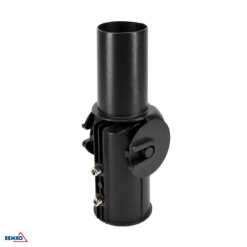 Uchwyt do lampy ulicznej regulowany czarny O60/O60 Bemko C84-KUL1-60-UR