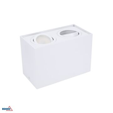 Oprawa downlight natynkowa LED ORTAL lampa 2xGU10 50W biała Bemko C23-DLO-AS-GU10-250-WH