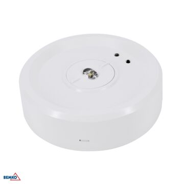 Oprawa awaryjna LED natynkowa SKALER 3W 6000K 161lm 1h IP40 biała Luxmena C91-SKL-R-3SC-AT1H-CNBOP