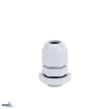 Dławik kablowy dławica metryczna z przeciwnakrętką 4.6-7.6mm IP68 M-12 25szt. Bemko E45-M-12-S/1