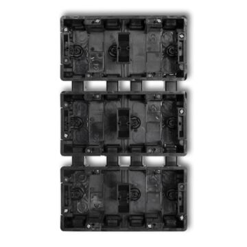 Puszka podtynkowa sześciokrotna 2x3 pionowa czarna Karlik DECO DPM-2x3