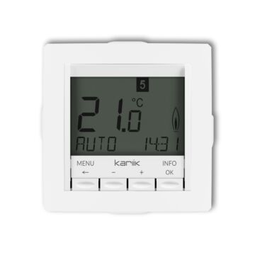Regulator temperatury tygodniowy (podświetlenie białe) biały Karlik DECO DRT-3.1