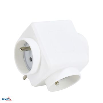 Rozgałęźnik potrójny biały Bemko B25-HS-ZF01/03