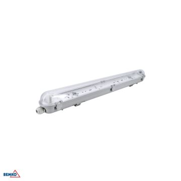 Oprawa hermetyczna EMPTY do świetlówek tub LED 1xT8/G13 18W IP65 60cm szara Bemko C11-OHT-060-1KP