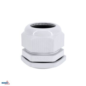 Dławik kablowy dławica z przeciwnakrętką 30-38mm IP68 szary PG-42 20szt. Bemko E45-DK-PG-42-S/1