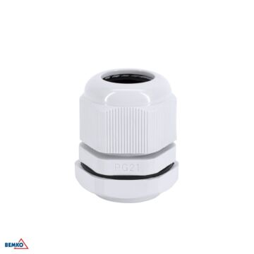 Dławik kablowy dławica z przeciwnakrętką 13-18mm IP68 szary PG-21 100szt. Bemko E45-DK-PG-21-S/1