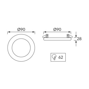 Oprawa downlight, Oprawa wpuszczana Struhm 02920