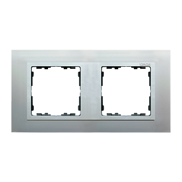 Ramka 2-krotna metalowa aluminium / aluminium mat Simon82 Nature Kontakt-Simon 82927-33