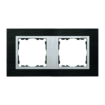 Ramka 2-krotna metalowa łupek / aluminium Simon82 Nature Kontakt-Simon 82927-63