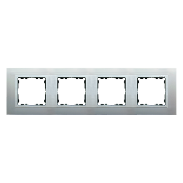 Ramka 4-krotna metalowa aluminium / aluminium mat Simon82 Nature Kontakt-Simon 82947-33