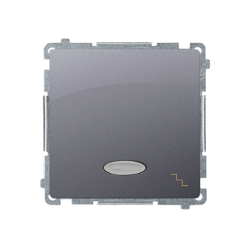 Włącznik schodowy z podświetleniem inox, metalizowany Basic Kontakt-Simon BMW6L.01/21 Włącznik schodowy z podświetleniem inox, metalizowany Basic Kontakt-Simon BMW6L.01/21