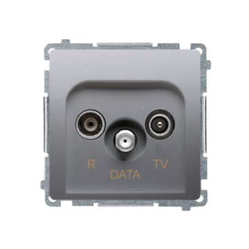 Gniazdo antenowe RTV-DATA srebrny mat, metalizowany Basic Kontakt-Simon BMAD.01/43